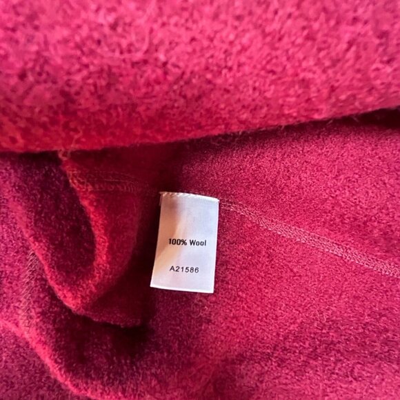 The TOG Shop Womens Small Full Zip Sweater Vest Wool Collared Red Lightweight - Picture 9 of 10